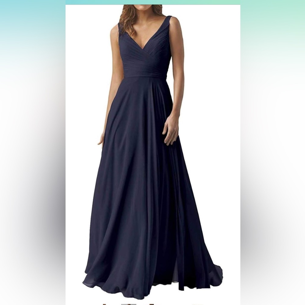 VNaix  Bridesmaid Wedding Lace Back V-Neck Dress